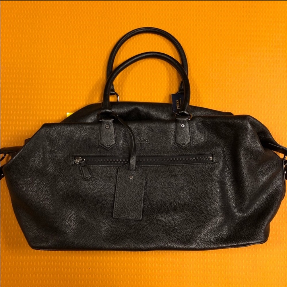 Polo Ralph Lauren Pebbled Leather Duffle Bag